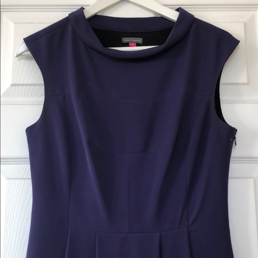 Plum boatneck dress with pockets!